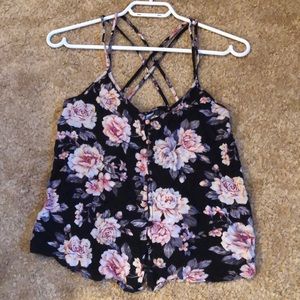 Strappy Floral Tank